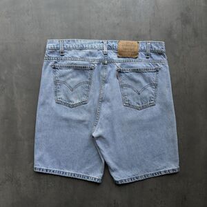 Vintage Levi’s 505 Orange Tab 90s Shorts Mens 36 Y2K Distressed Light Blue